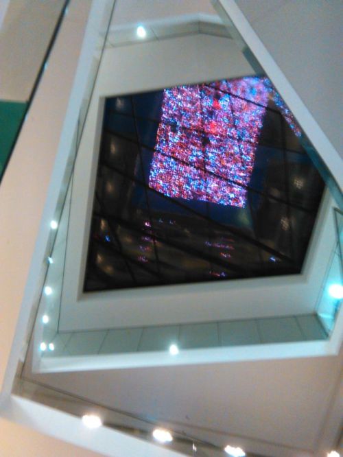 I took this from inside the building, looking up through the glass atrium