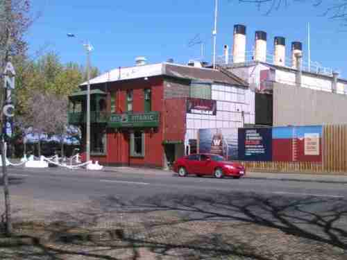 Hotel tricked up to reference the Titanic. I guess someone thought it was a good idea at the time.